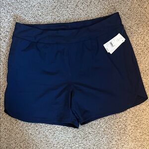 NWT Lands' End Navy Swim Shorts Sz Large